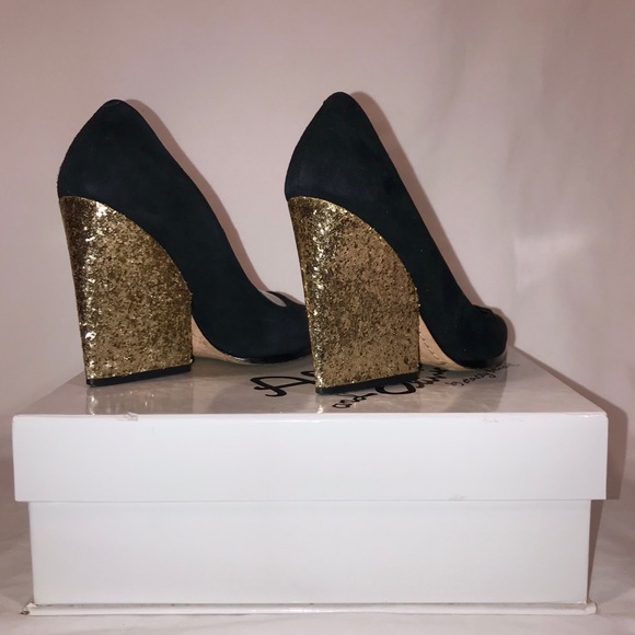 Alice & Olivia Meyer Suede Glitter Heel Pumps - Picture 4 of 7